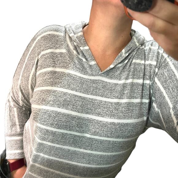Market & Spruce (S) Karlotta Hooded Dolman Knit Top Stitch Fix Striped Pullover - Picture 9 of 10